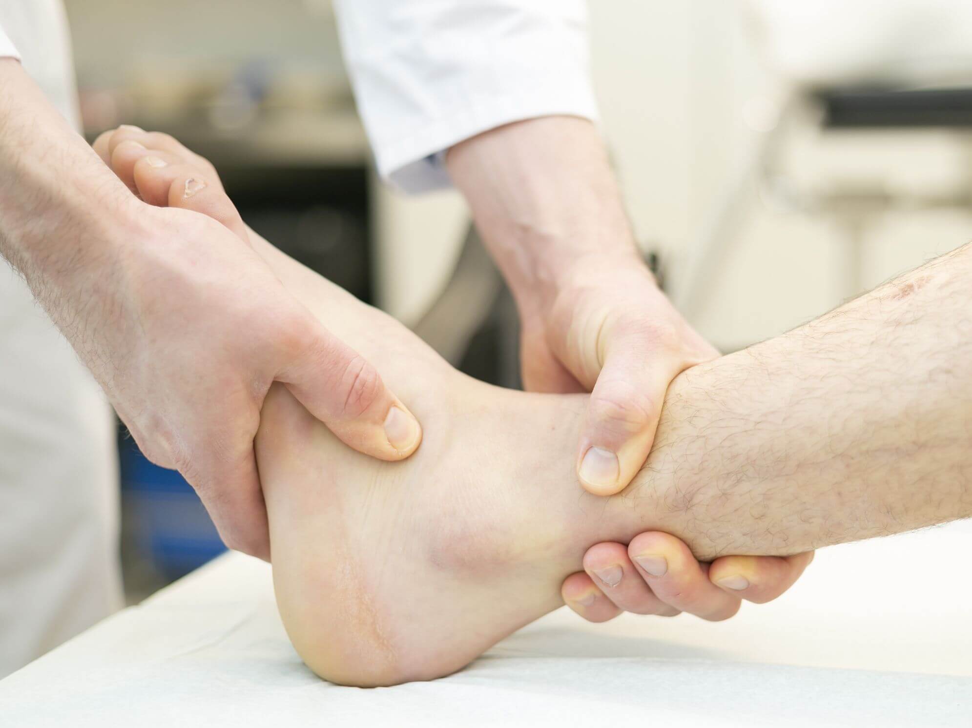 Fußuntersuchung in der Unfallchirurgie im Klinikum Spandau