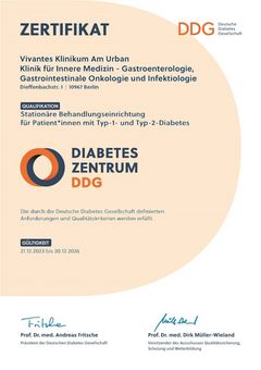 Urkunde Deutsche Diabetesgesellschaft