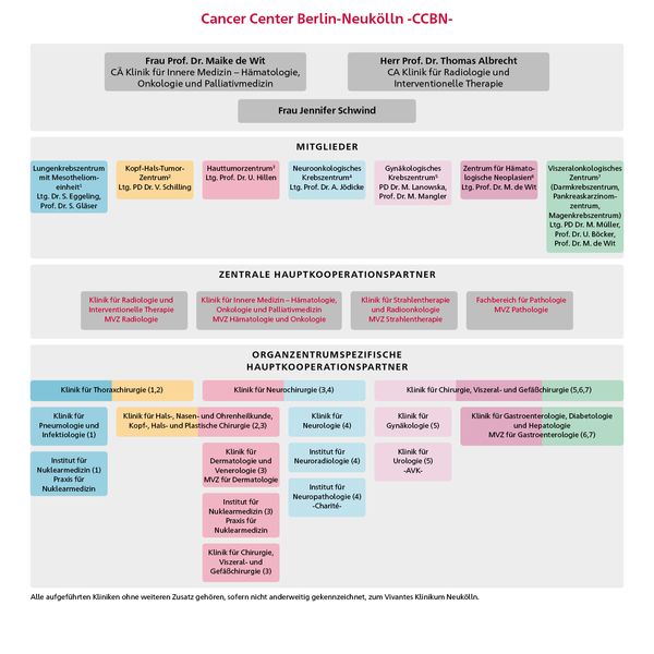 Struktur des CCBN mit Führungsebene, Mitgliedern und Kooperationspartnern